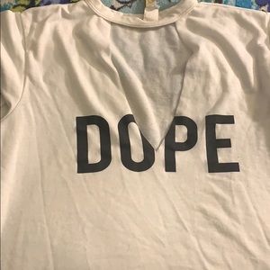 White and black DOPE t-shirt or t-shirt dress